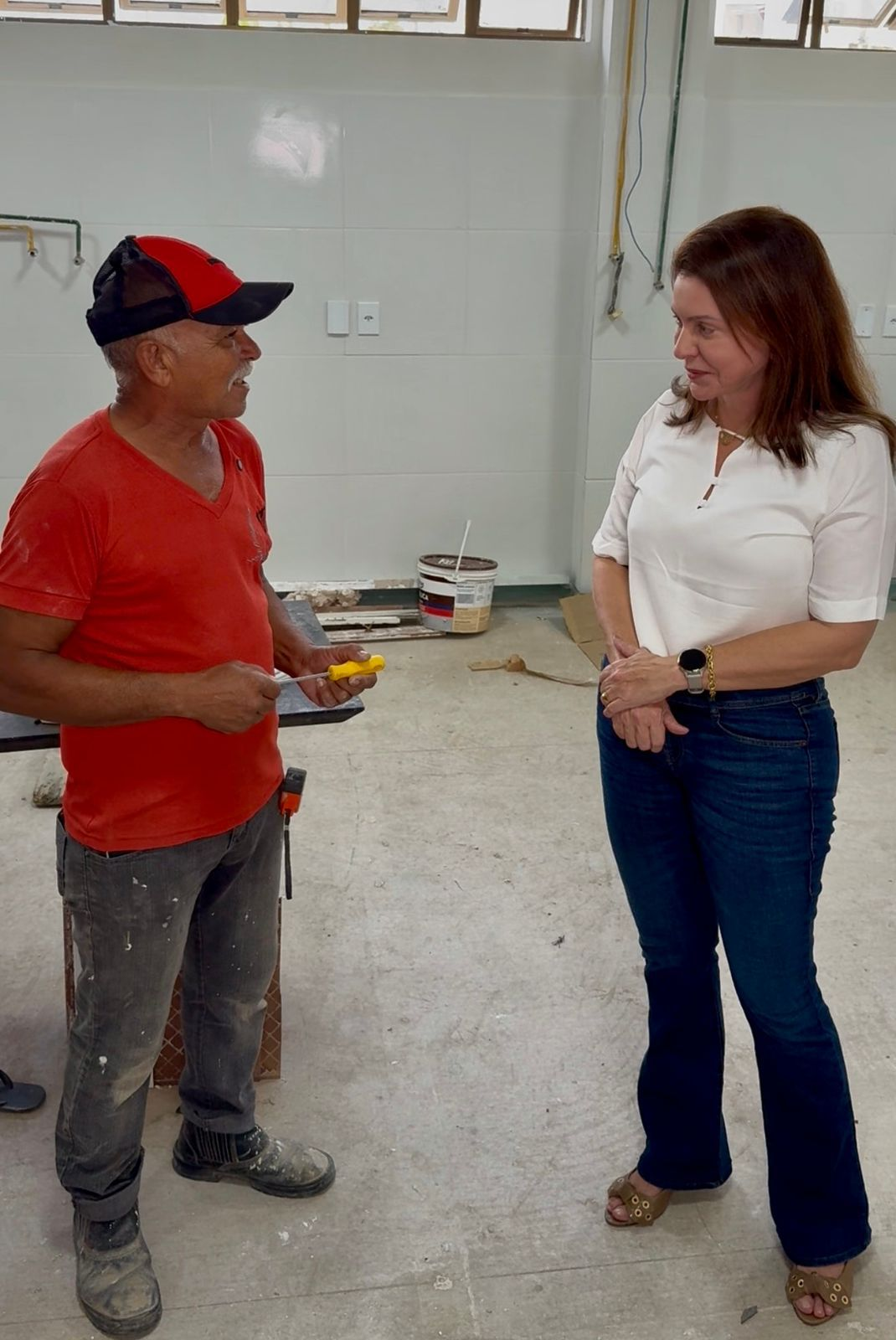 Milena Galvão visita obra que vai transformar Pronto Atendimento em Hospital Municipal de Currais Novos