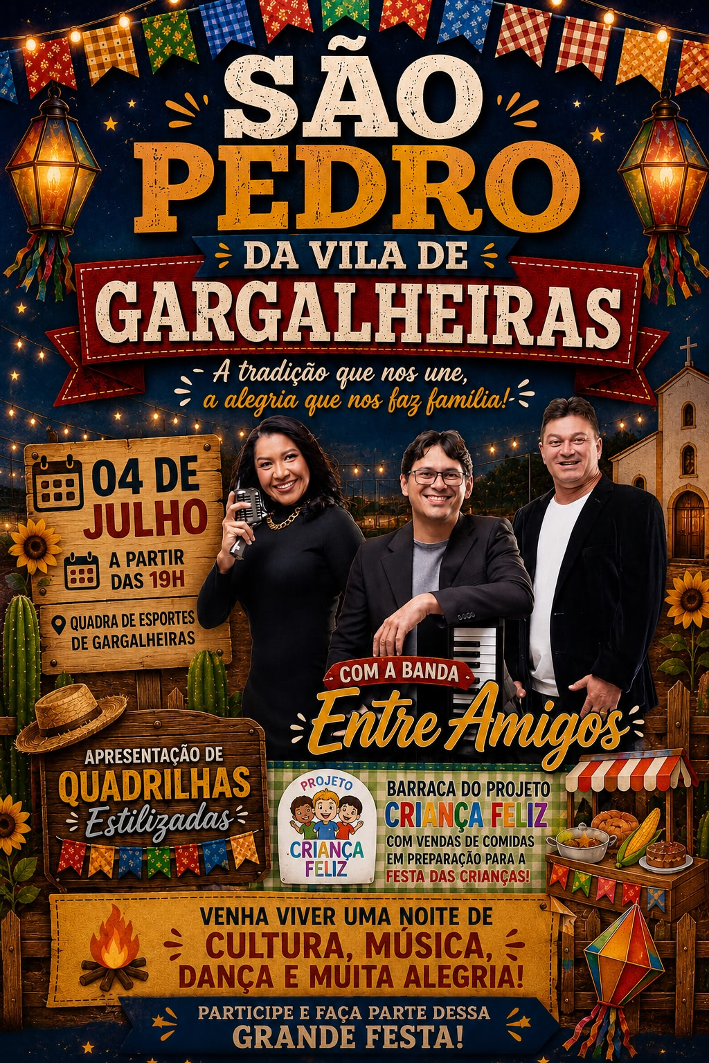 São Pedro da vida de Gargalheiras já tem data confirmada