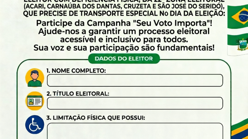Campanha “O Seu Voto Importa” busca garantir acesso e facilitar o exercício da cidadania