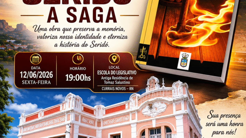 Currais Novos abre as portas para o lançamento da obra SERIDÓ: A SAGA