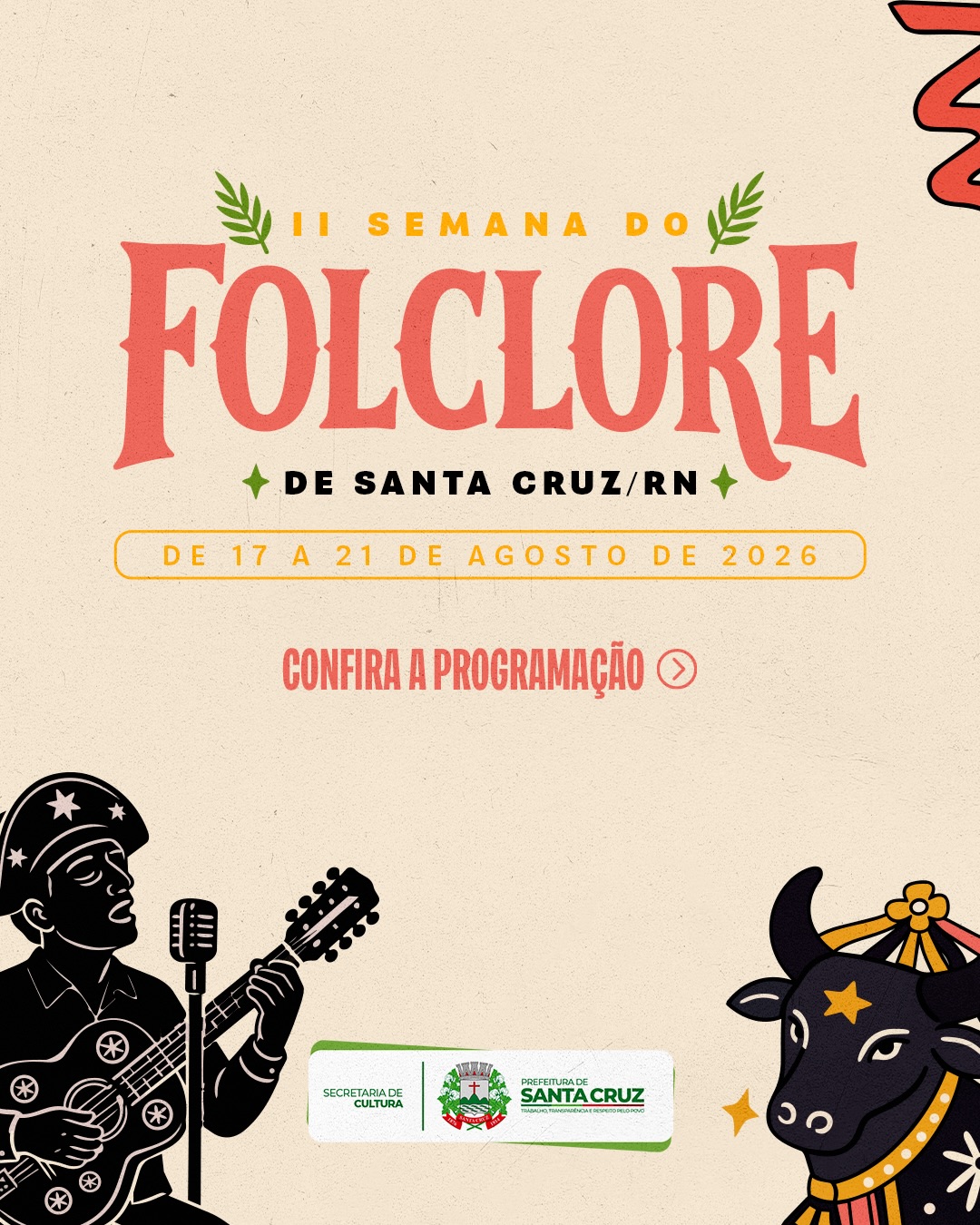 Semana do Folclore movimenta escolas e valoriza cultura popular em Santa Cruz